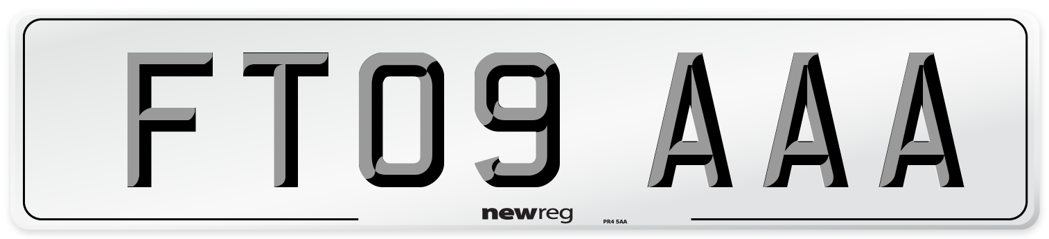 FT09 AAA Number Plate from New Reg